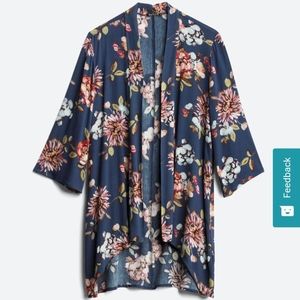 Pink Clover floral kimono